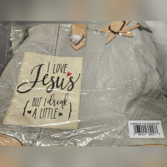 🙏🏽✝️I LOVE JESUS but I drink a little Totebag 🥂 - Picture 8 of 8